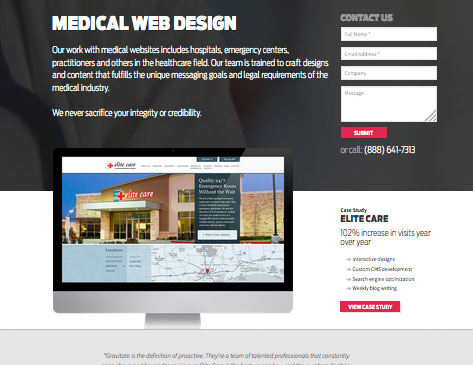 medical web design