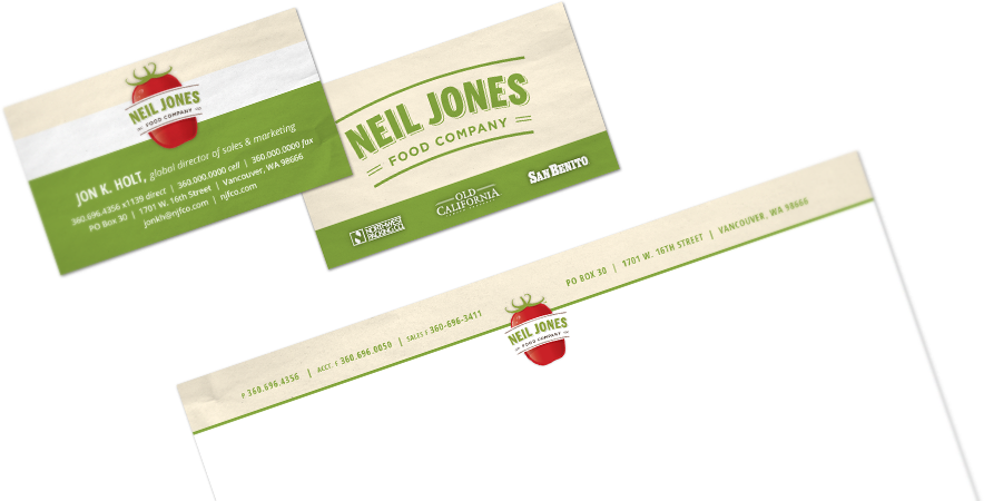 business cards and letterhead