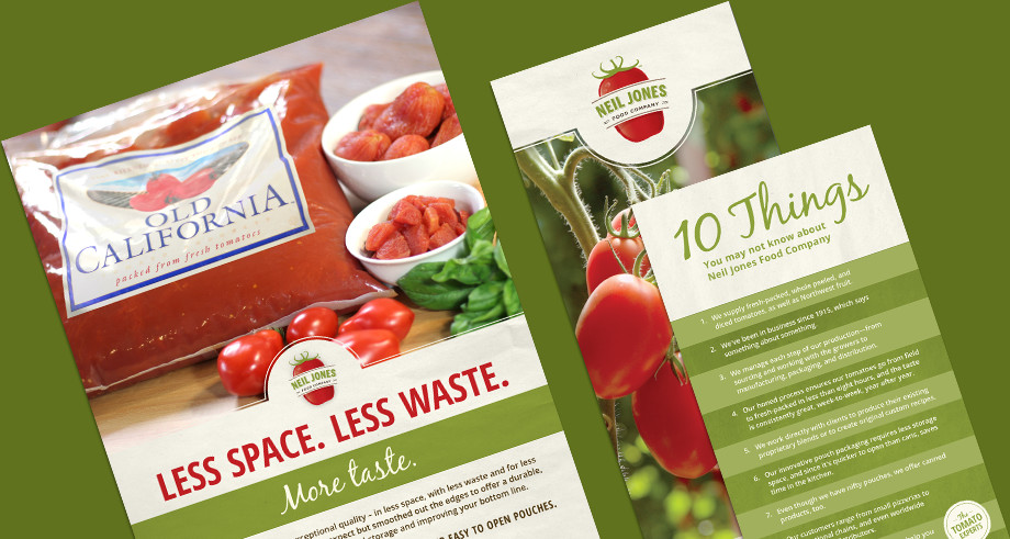 brochures and packaging