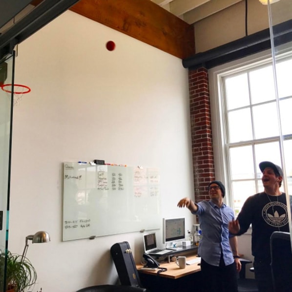shooting hoops at gravitate