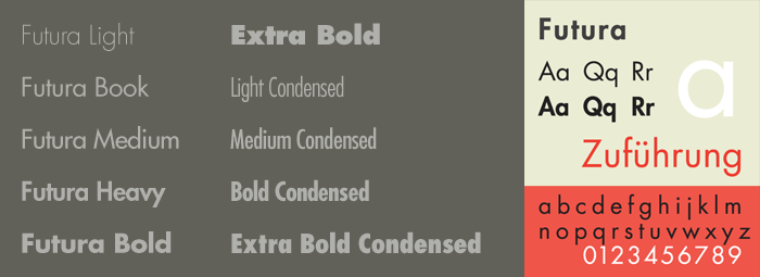 Futura Typeface Information