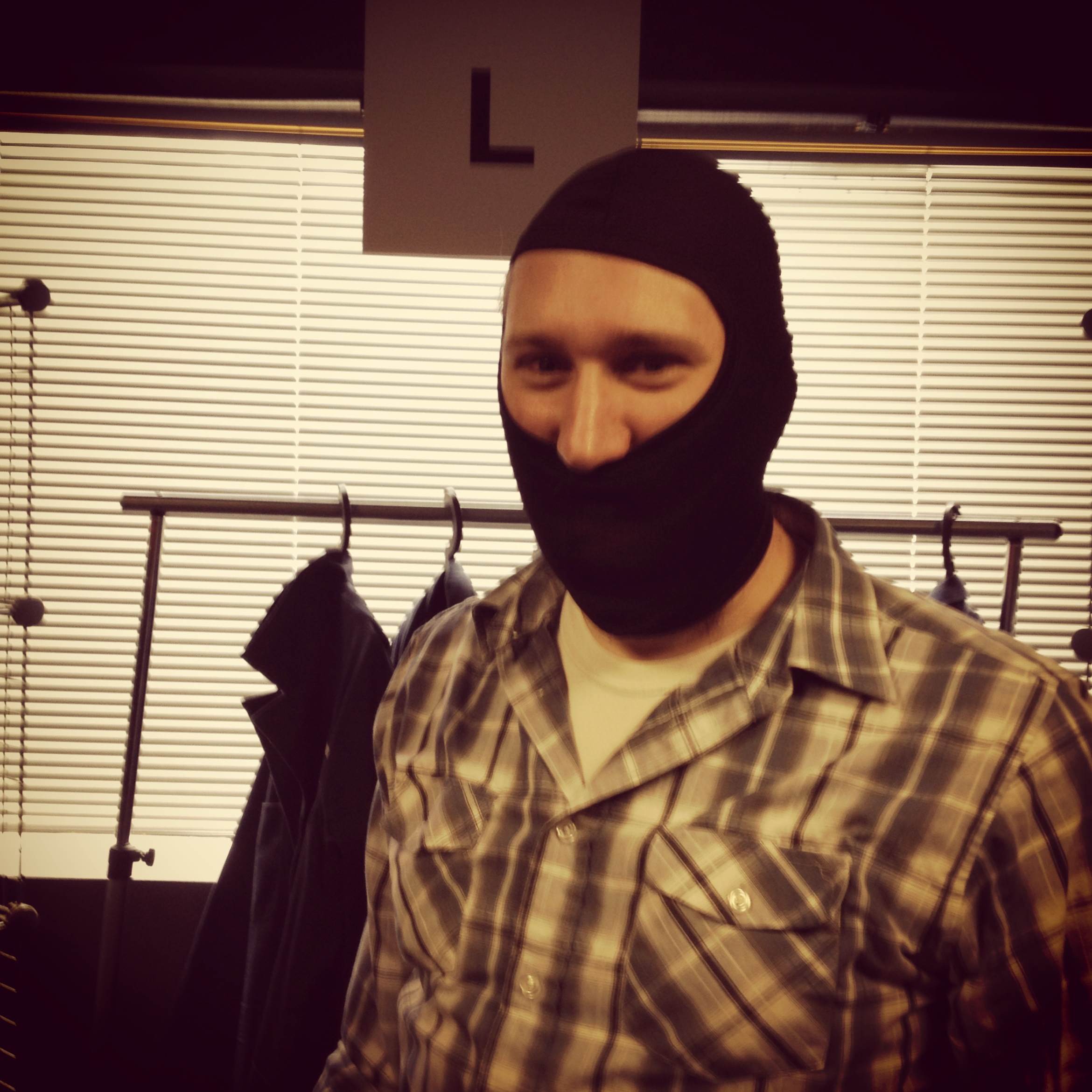 Jeremy Ross ready to race - or ski - or rob a bank